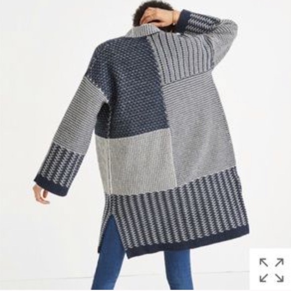 NWOT // MADEWELL Patchwork Collage Cardigan - Picture 2 of 4